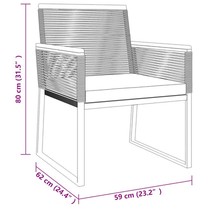 4 pcs conjunto lounge de jardim c/ almofadões aço preto