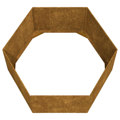 Vaso/floreira 90x90x45 cm aço corten cor enferrujado