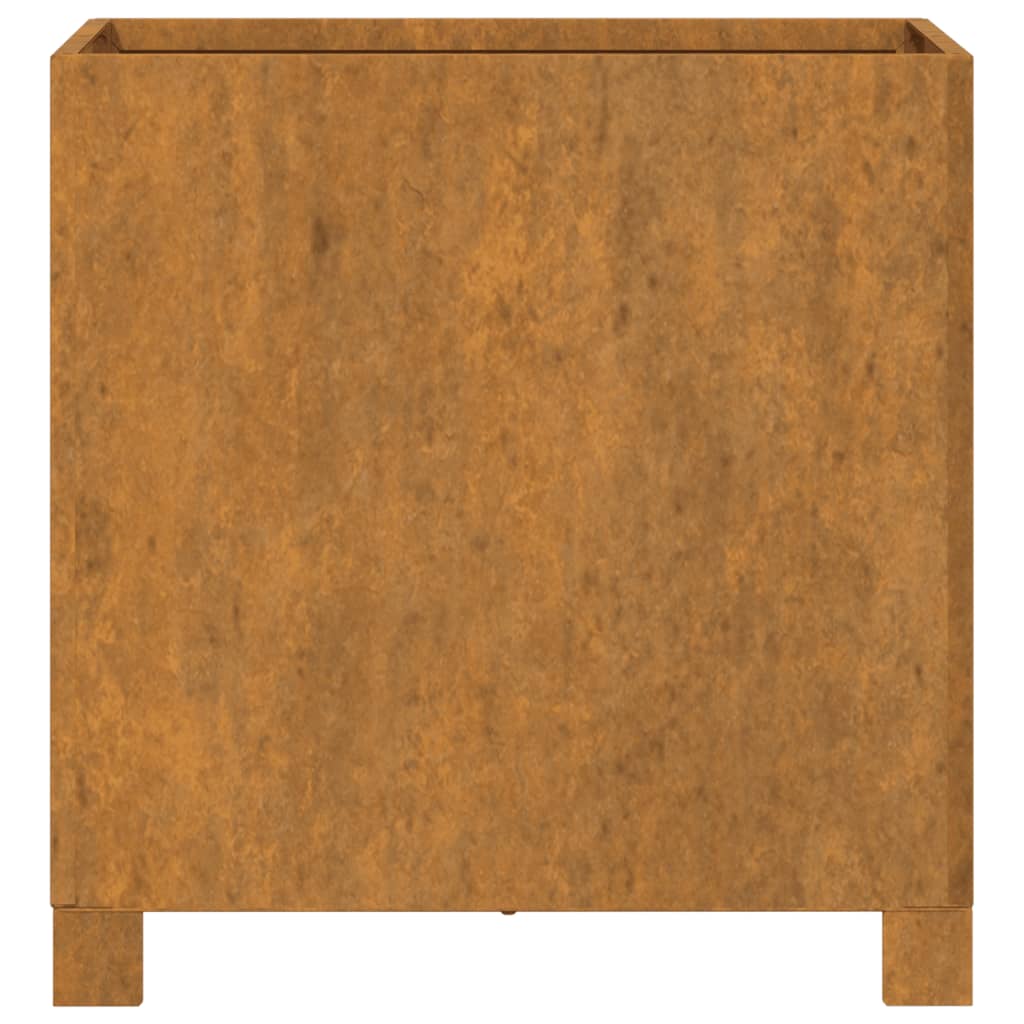 Vaso/floreira com pernas 42x40x43 cm aço corten cor enferrujado