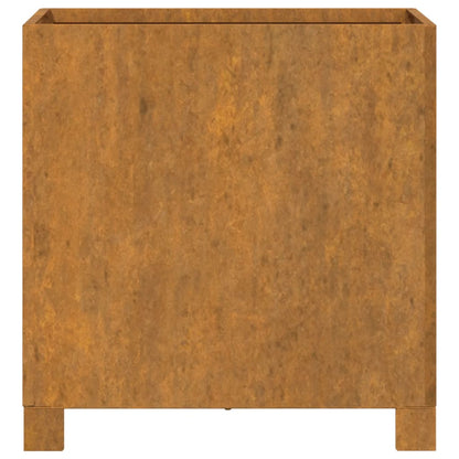 Vasos/floreira c/ pernas 2pcs 42x40x43cm aço corten enferrujado