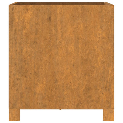 Vasos/floreira c/ pernas 2pcs 42x40x43cm aço corten enferrujado