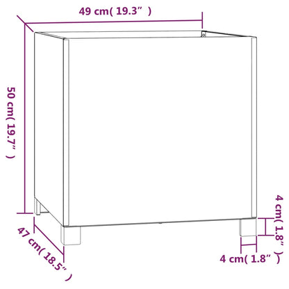 Vaso/floreira com pernas 49x47x50 cm aço corten cor enferrujado