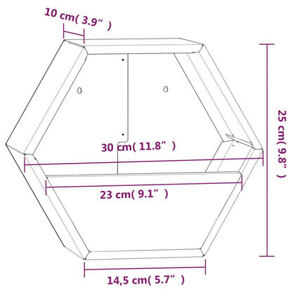 Vasos/floreiras de parede 2 pcs aço corten cor enferrujado