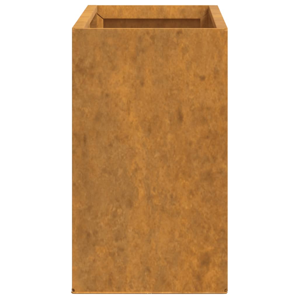 Vasos/floreiras de parede 2 pcs aço corten cor enferrujado