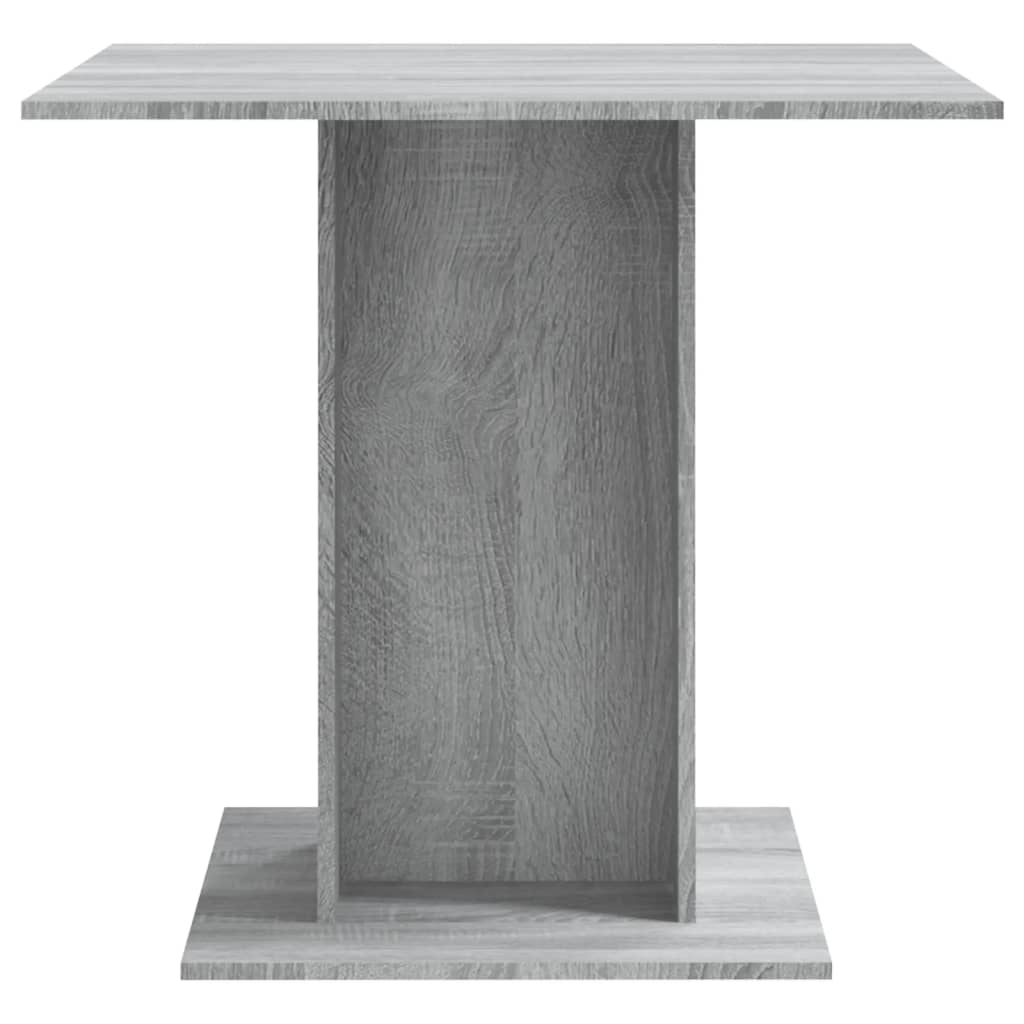 Mesa de jantar 80x80x75 cm derivados de madeira cinzento sonoma