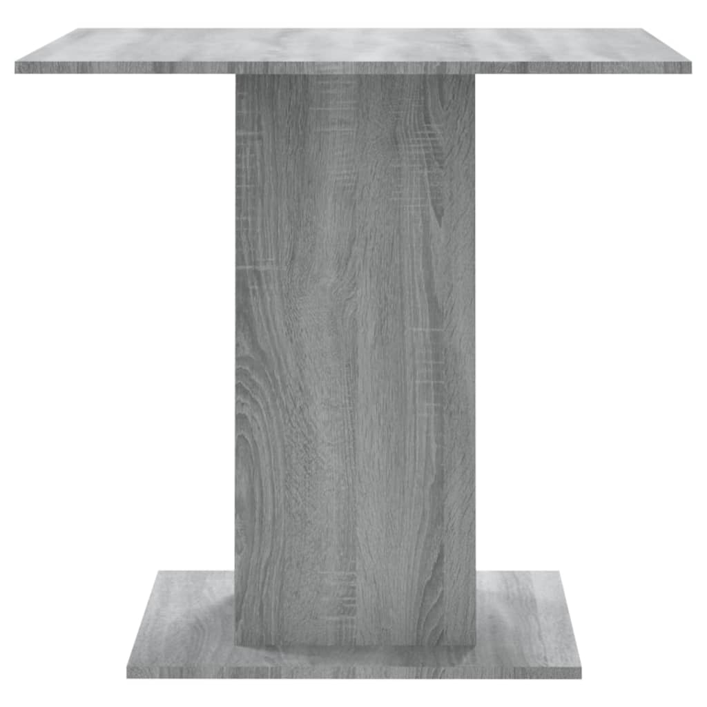 Mesa de jantar 80x80x75 cm derivados de madeira cinzento sonoma