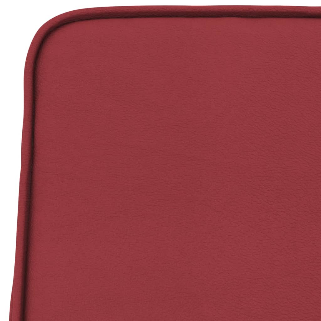 Cadeira Nalu Lounge em Couro Artificial - Vermelho Tinto - Design Moderno