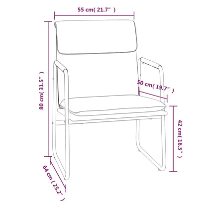 Cadeira lounge 55x64x80 cm tecido cinzento-claro