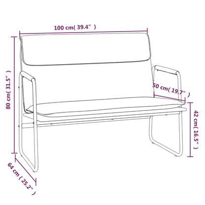 Banco 100x64x80 cm tecido preto