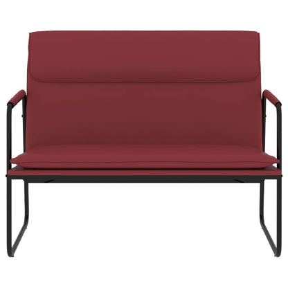 Banco 100x64x80 cm couro artificial vermelho tinto