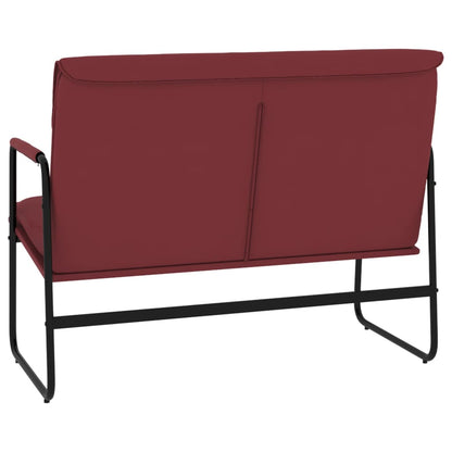 Banco 100x64x80 cm couro artificial vermelho tinto