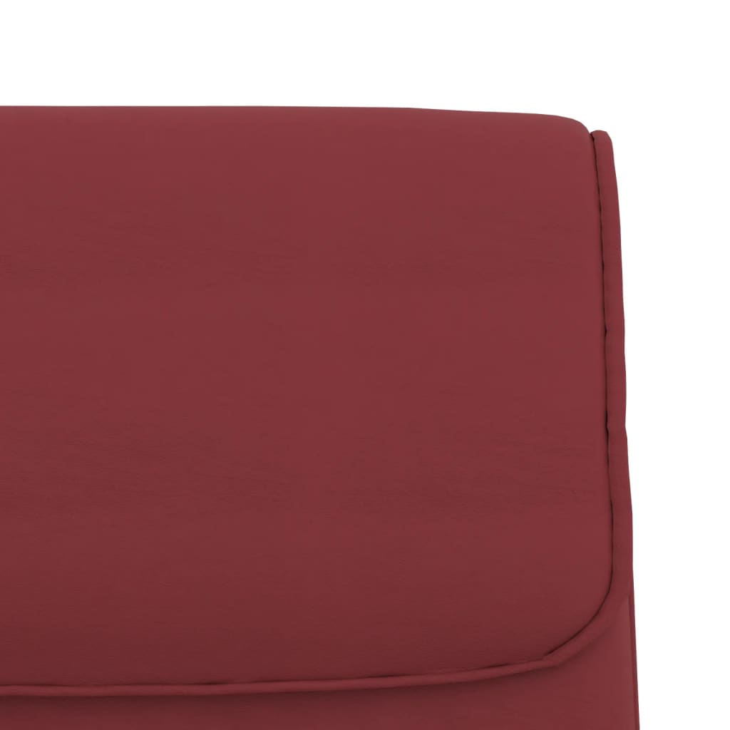 Banco 100x64x80 cm couro artificial vermelho tinto