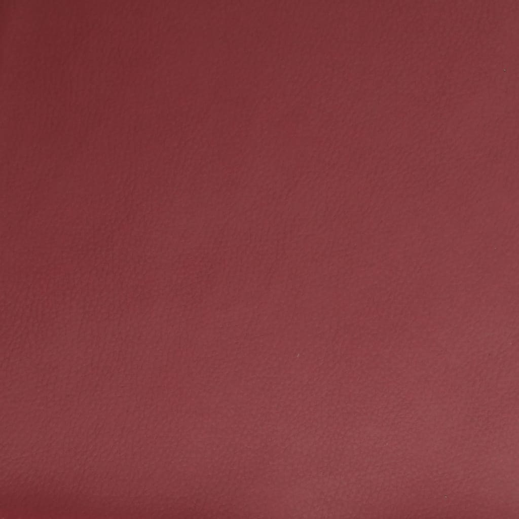 Banco 100x64x80 cm couro artificial vermelho tinto