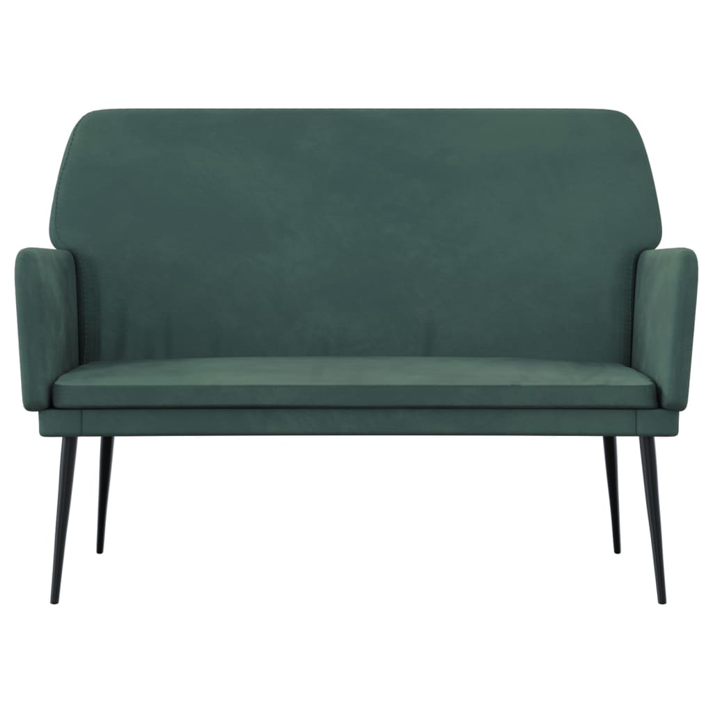 Banco 108x79x79 cm veludo verde-escuro