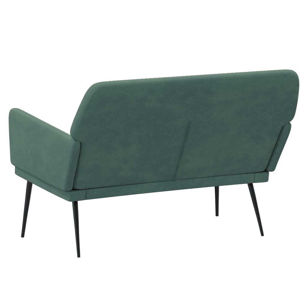 Banco 108x79x79 cm veludo verde-escuro