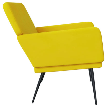 Banco 108x79x79 cm veludo amarelo