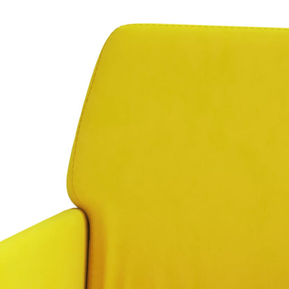 Banco 108x79x79 cm veludo amarelo