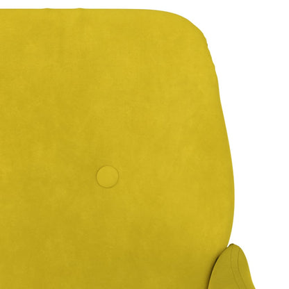 Banco 108x79x79 cm veludo amarelo