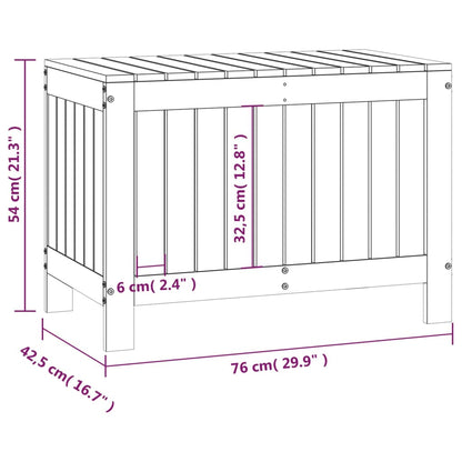 Caixa de arrumação jardim 76x42,5x54 pinho maciço castanho-mel