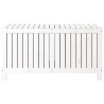 Caixa de arrumação jardim 121x55x64 cm pinho maciço branco