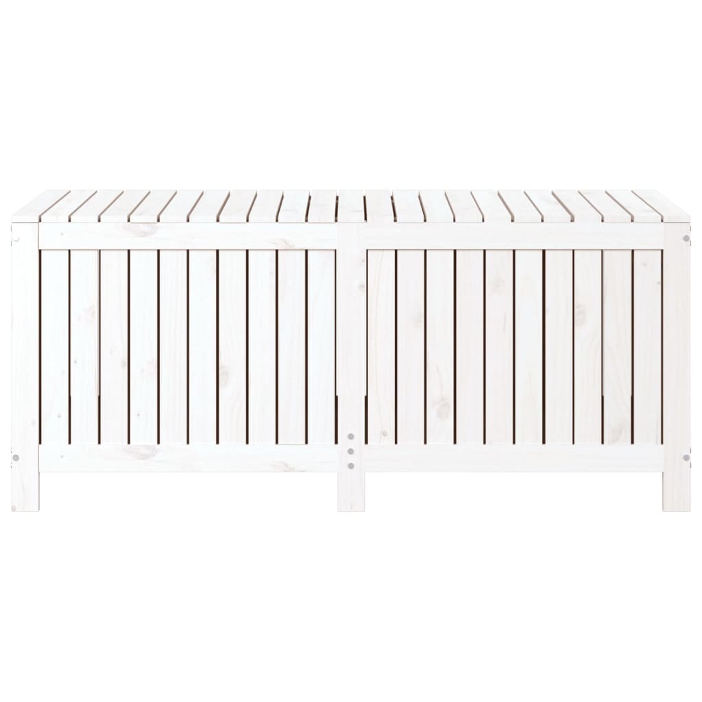 Caixa de arrumação jardim 147x68x64 cm pinho maciço branco