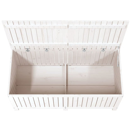 Caixa de arrumação jardim 147x68x64 cm pinho maciço branco