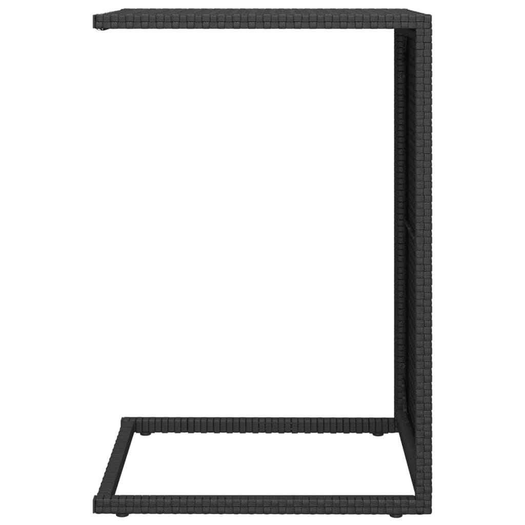 Mesa em C 40x35x60 cm vime PE preto