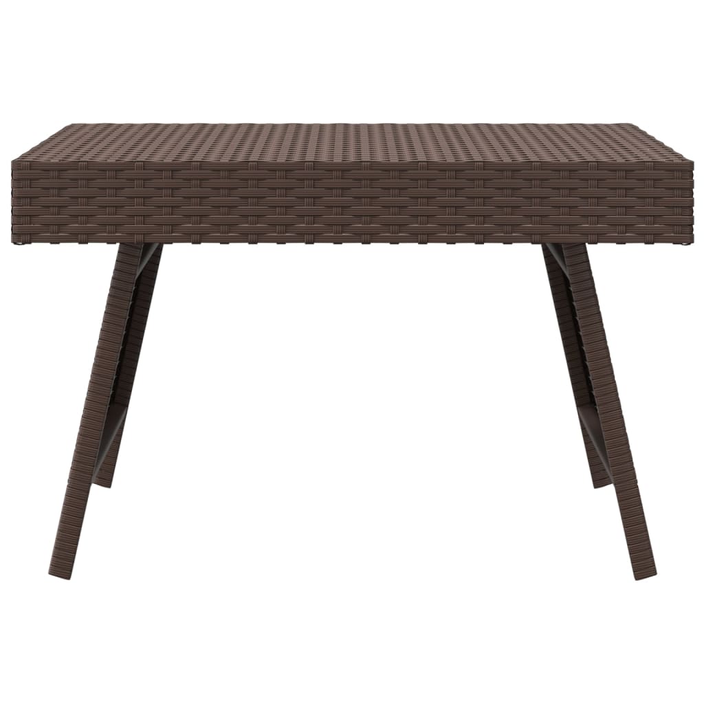 Mesa de apoio dobrável 60x40x38 cm vime PE castanho