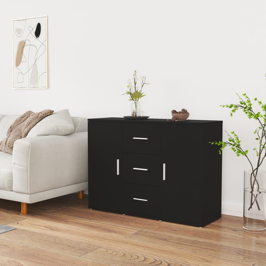 Aparador Mia de 91 cm - Preto - Design Moderno