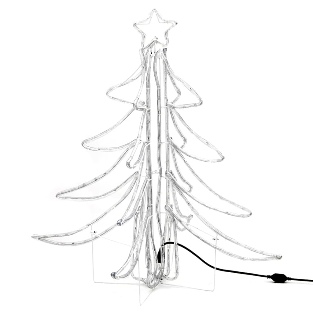 Árvore de Natal dobrável c/ LEDs 3pcs 87x87x93 cm branco quente