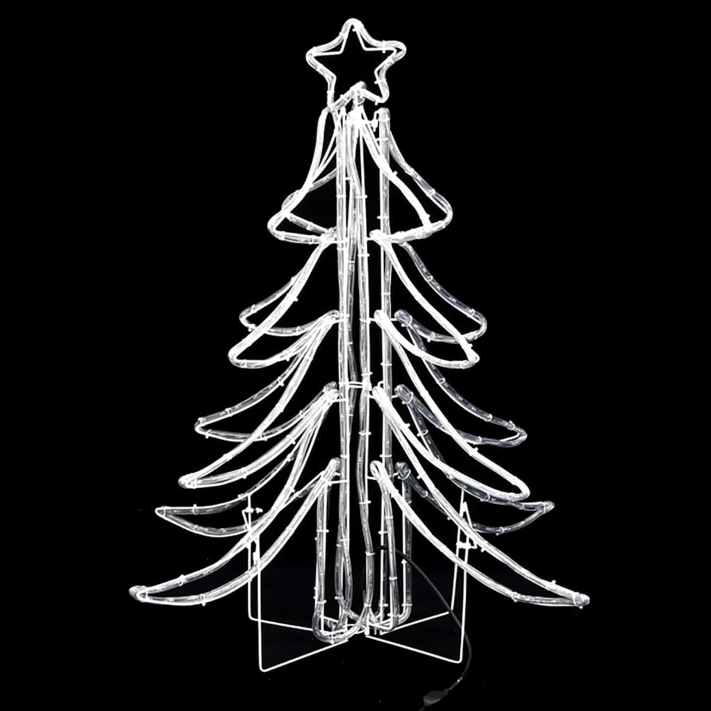 Árvore de Natal dobrável c/ LEDs 3pcs 87x87x93 cm branco quente