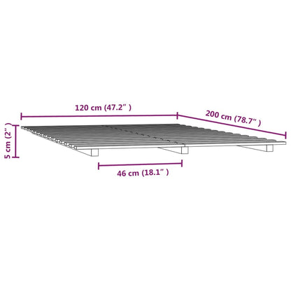 Estrutura de cama 120x200 cm madeira de pinho maciça branco2