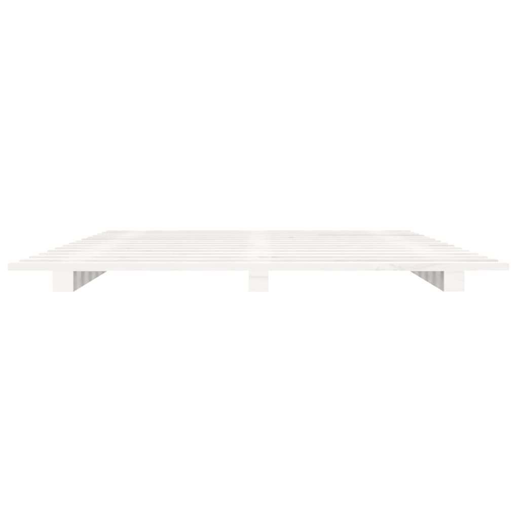 Estrutura de cama 75x190 cm madeira de pinho maciça branco