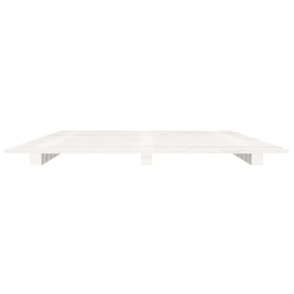 Estrutura de cama 75x190 cm madeira de pinho maciça branco