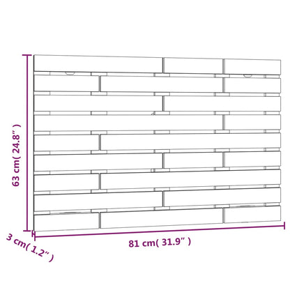 Cabeceira de parede 81x3x63 cm madeira de pinho maciça