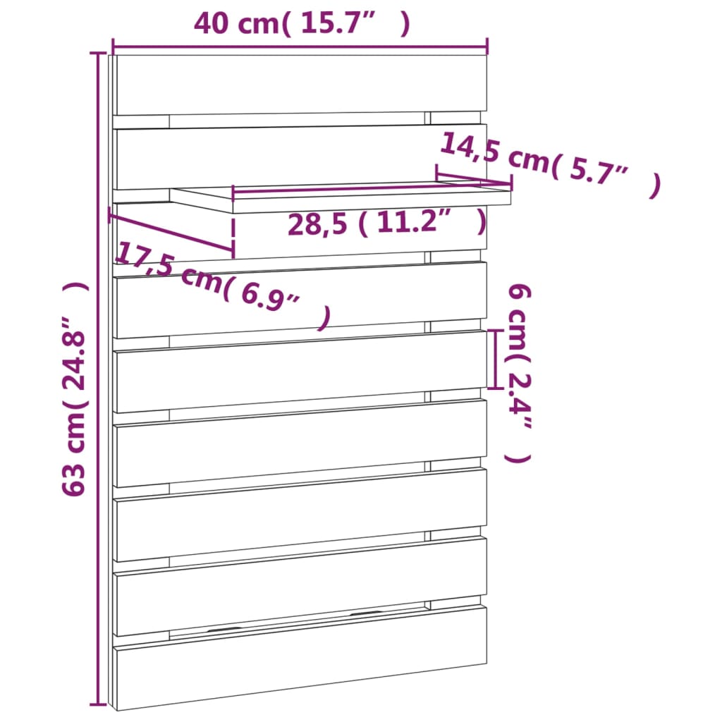 Prateleiras de montagem na parede 2 pcs pinho maciço cinza