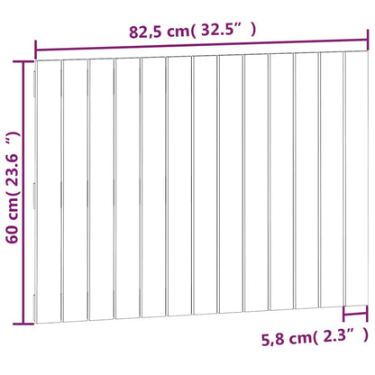 Cabeceira de parede 82,5x3x60 cm pinho maciço castanho-mel