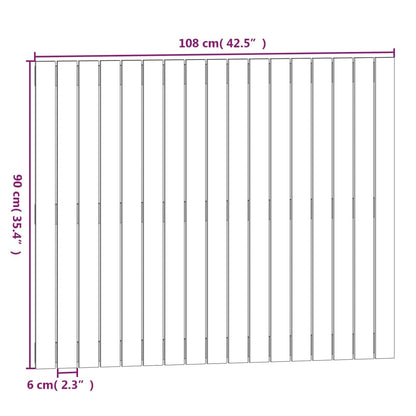 Cabeceira de parede 108x3x90 cm pinho maciço castanho-mel