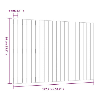 Cabeceira de parede 127,5x3x90 cm pinho maciço castanho-mel