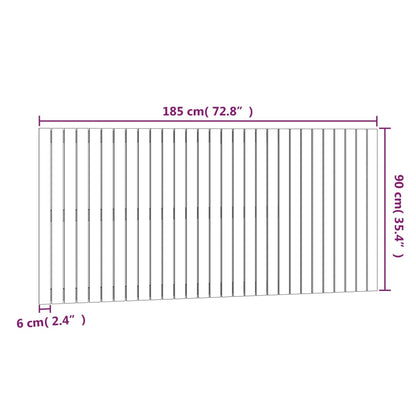 Cabeceira de parede 185x3x90 cm pinho maciço castanho-mel