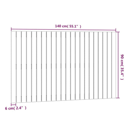 Cabeceira de parede 140x3x90 cm pinho maciço castanho-mel