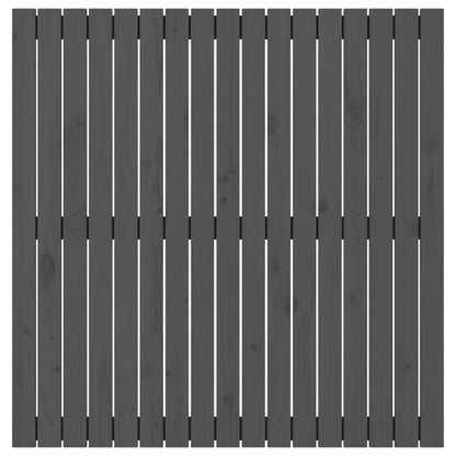 Cabeceira de parede 108x3x110 cm madeira de pinho maciça cinza