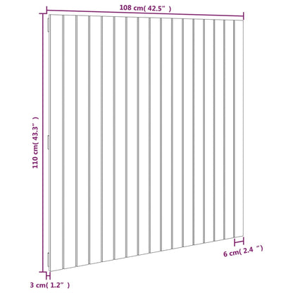 Cabeceira de parede 108x3x110 cm pinho maciço castanho-mel