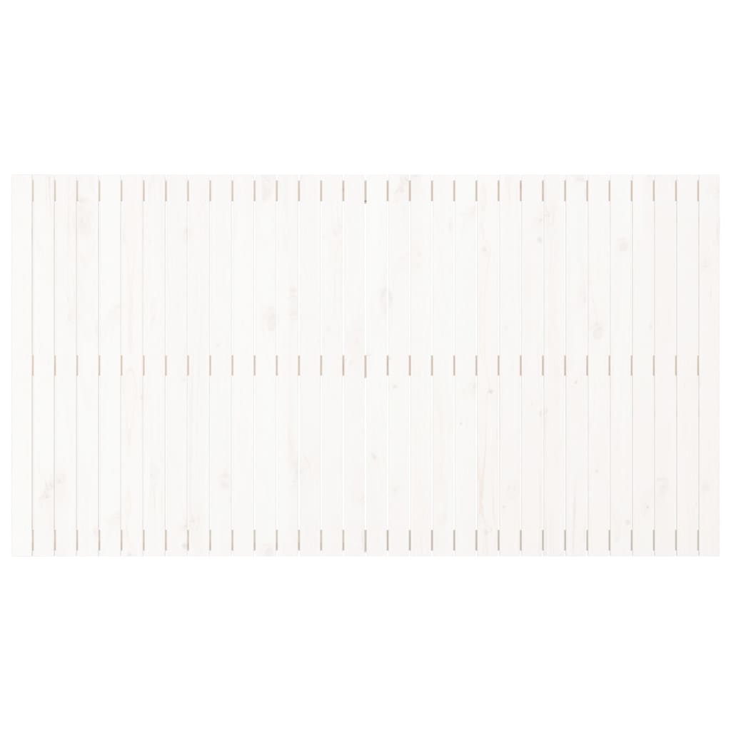 Cabeceira de parede 204x3x110 cm pinho maciço branco