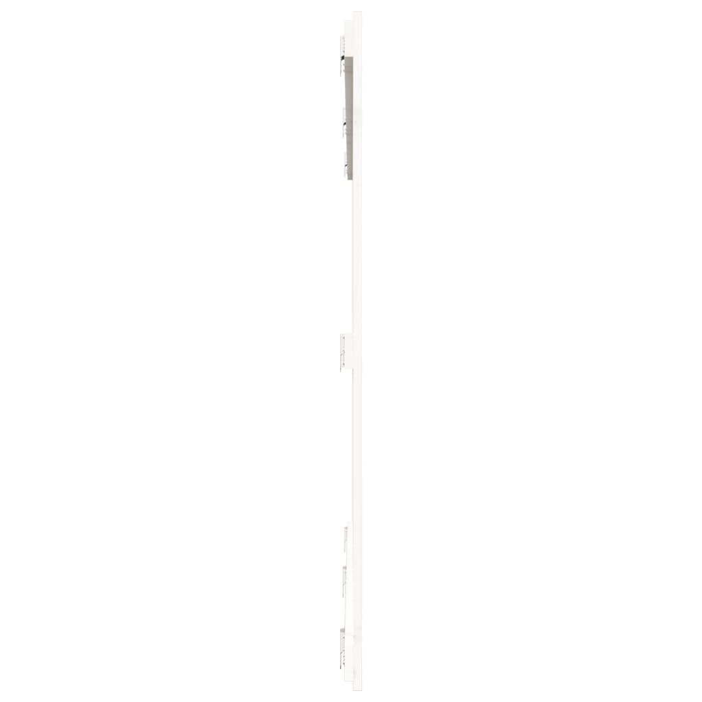 Cabeceira de parede 204x3x110 cm pinho maciço branco