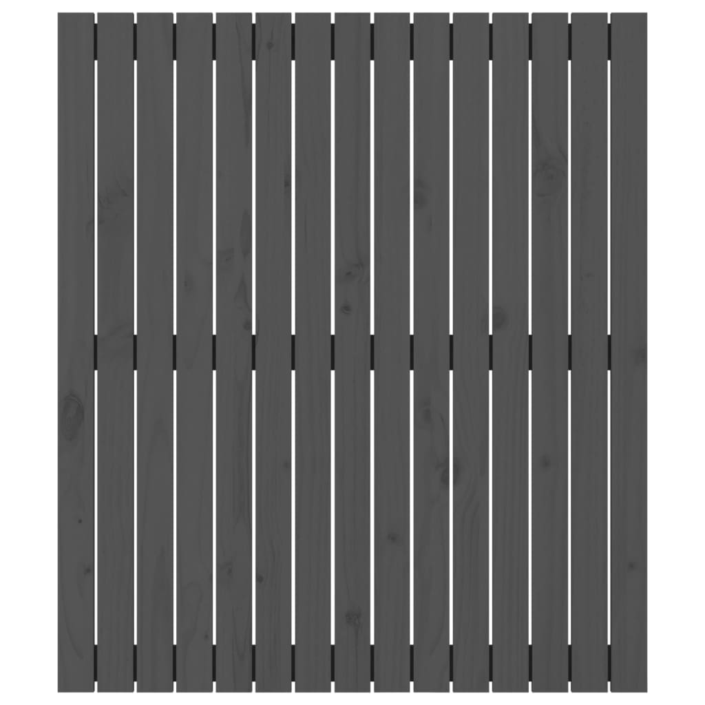 Cabeceira de parede 95,5x3x110 cm madeira de pinho maciça cinza