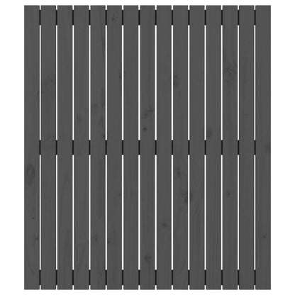 Cabeceira de parede 95,5x3x110 cm madeira de pinho maciça cinza