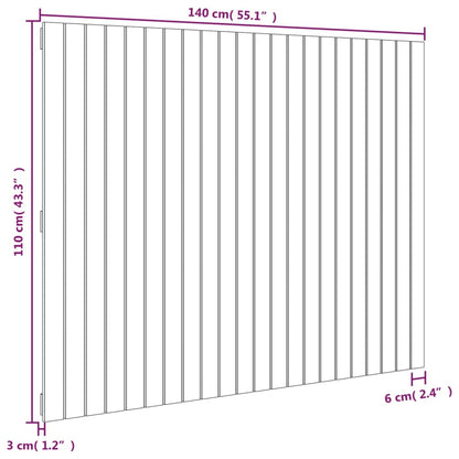 Cabeceira de parede 40x3x110 cm pinho maciço castanho-mel