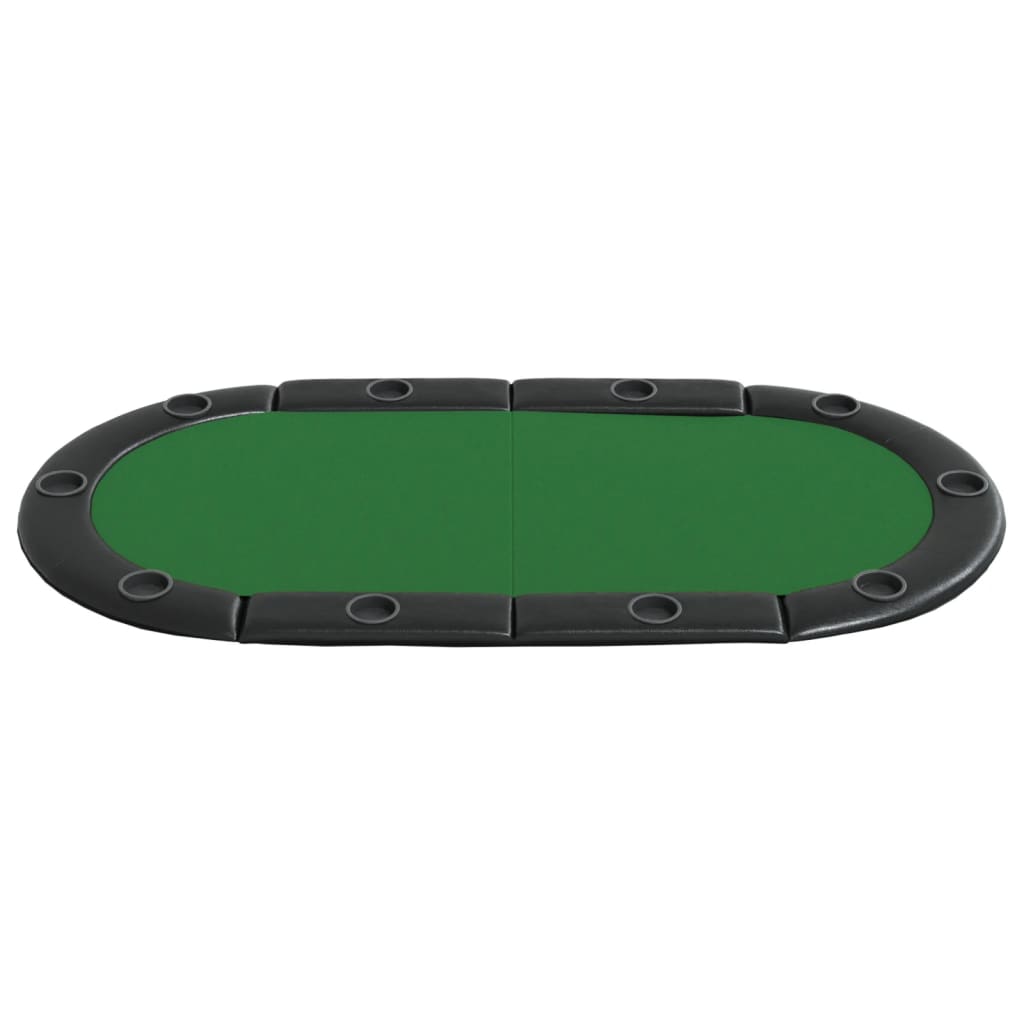 Mesa tabuleiro póquer dobrável 10 jogadores 208x106x3cm verde