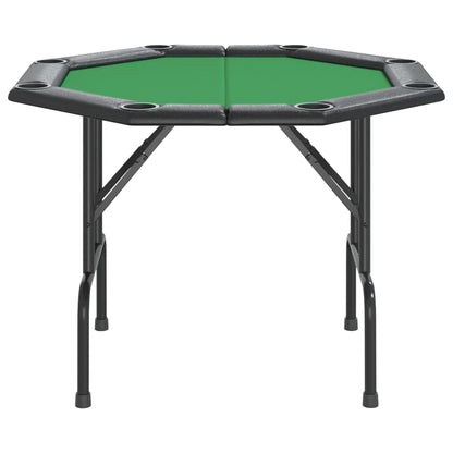 Mesa de póquer dobrável 8 jogadores 108x108x75 cm verde